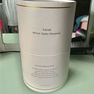 Cream and Pink Skincare Tool Facial Micro Nano Steamer